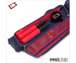 Cuetec 2x4 Navy Pro Line Pool Cue Case -Harle Billiard Shop 23 ct pro line 2x4 navy 95 754 main pocket
