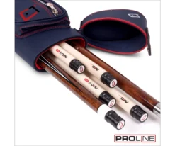 Cuetec 2x4 Navy Pro Line Pool Cue Case -Harle Billiard Shop 23 ct pro line 2x4 navy 95 754 open