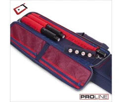 Cuetec 4x8 Navy Pro Line Pool Cue Case -Harle Billiard Shop 23 ct pro line 4x8 navy 95 755 main pocket