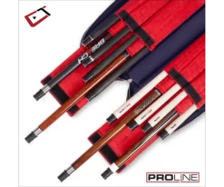 Cuetec 4x8 Navy Pro Line Pool Cue Case -Harle Billiard Shop 23 ct pro line 4x8 navy 95 755 open