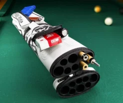 Eight Ball Mafia White Knuckles 3 Butt 5 Shaft Hard Case -Harle Billiard Shop ebmc35e 01 2