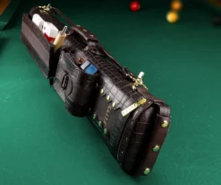 Elite 2 Butt 4 Shaft Brown Leather Case 17 Elite 2 Butt 4 Shaft Brown Leather Case -Harle Billiard Shop ecc24 brown 02