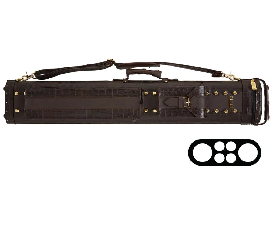 Elite 2 Butt 4 Shaft Brown Leather Case 4 Elite 2 Butt 4 Shaft Brown Leather Case - Image 2