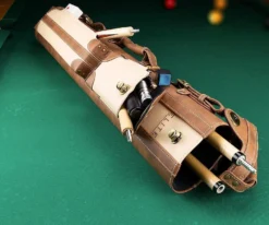 Elite 2x4 Vintage Cue Case Chestnut -Harle Billiard Shop ecv24 chestnut 01