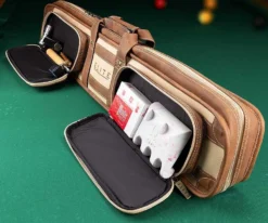 Elite 4x8 Vintage Vinyl Soft Cue Case Black -Harle Billiard Shop ecvs48 chestnut 01 3