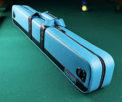 Molinari 2 Butt 4 Shaft Cyan/Black Flat Cue Case -Harle Billiard Shop mlcf24 03 1