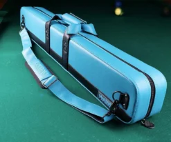 Molinari 2 Butt 4 Shaft Cyan/Black Flat Cue Case -Harle Billiard Shop mlcf24 04 1