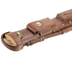 Tango Pampa Chestnut 2 Butt 4 Shaft Leather Cue Case -Harle Billiard Shop tapm24 chestnut 03