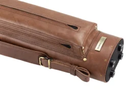 Tango Pampa Chestnut 3 Butt 5 Shaft Leather Cue Case -Harle Billiard Shop tapm35 chestnut 04